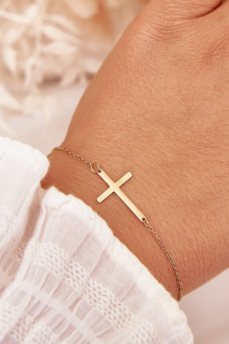 Náramok Boto s krížikom z chirurgickej ocele