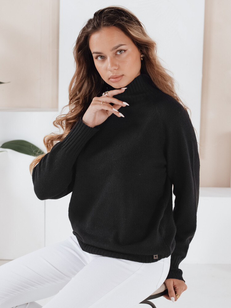 Čierny rolákový sveter
