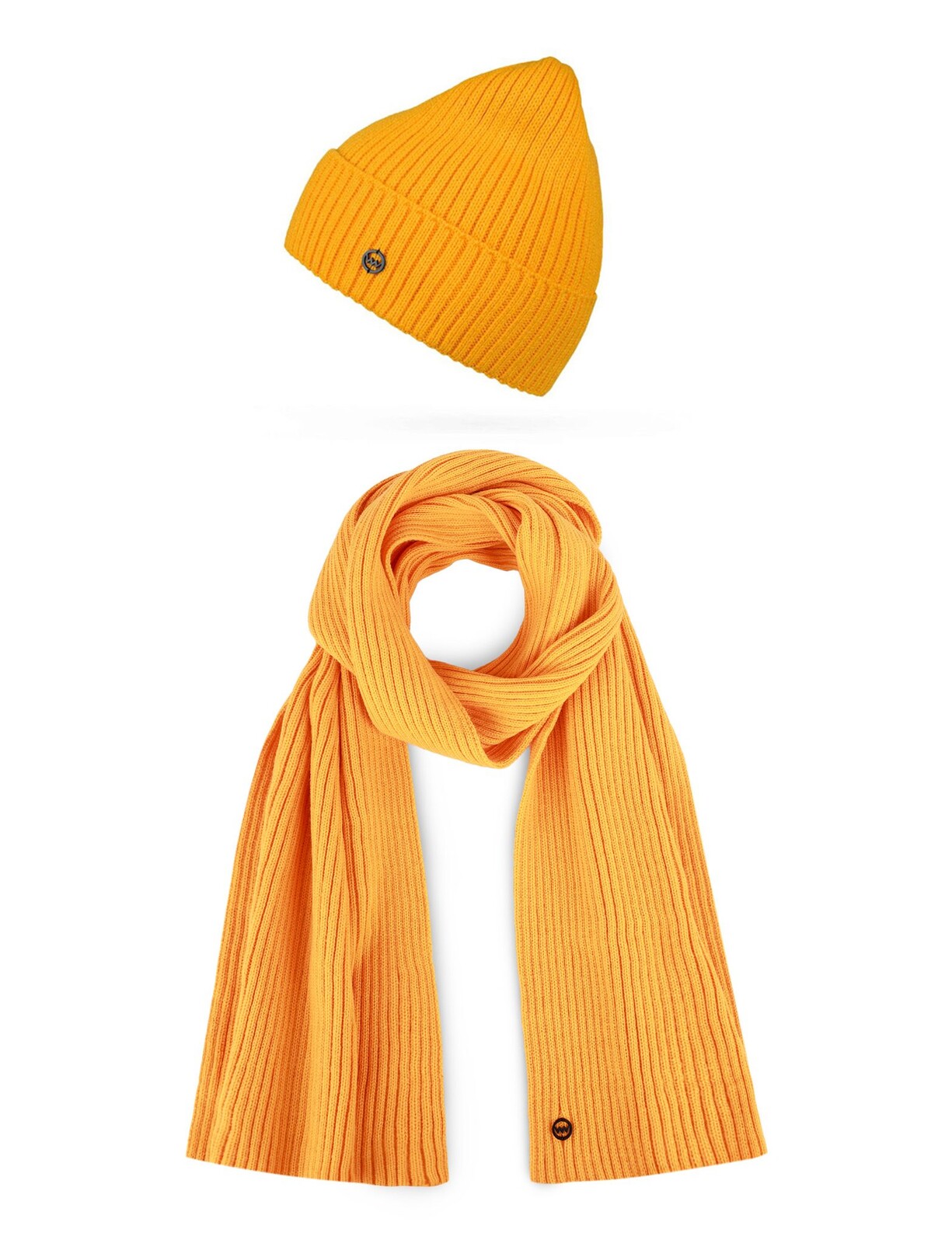 Žltý set čiapky a šálu Rowdy