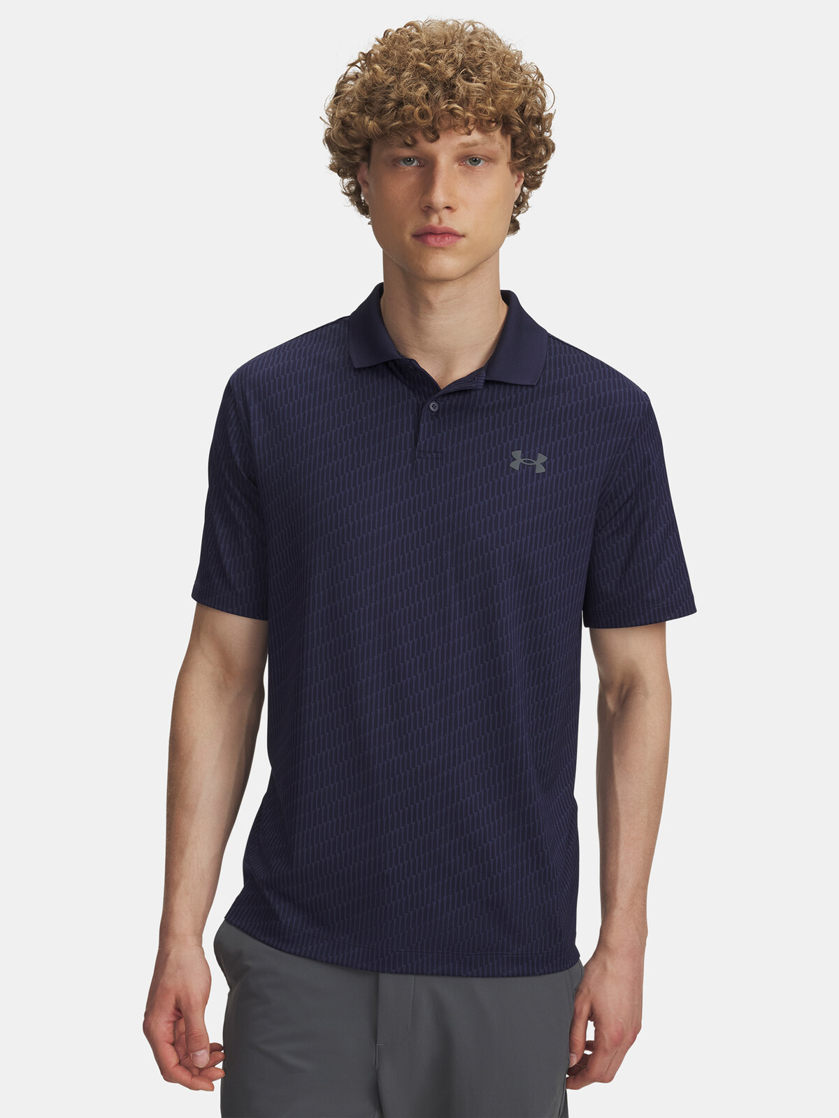 Men's Under Armour UA Matchplay Printed Polo-BLU T-Shirt - Mens