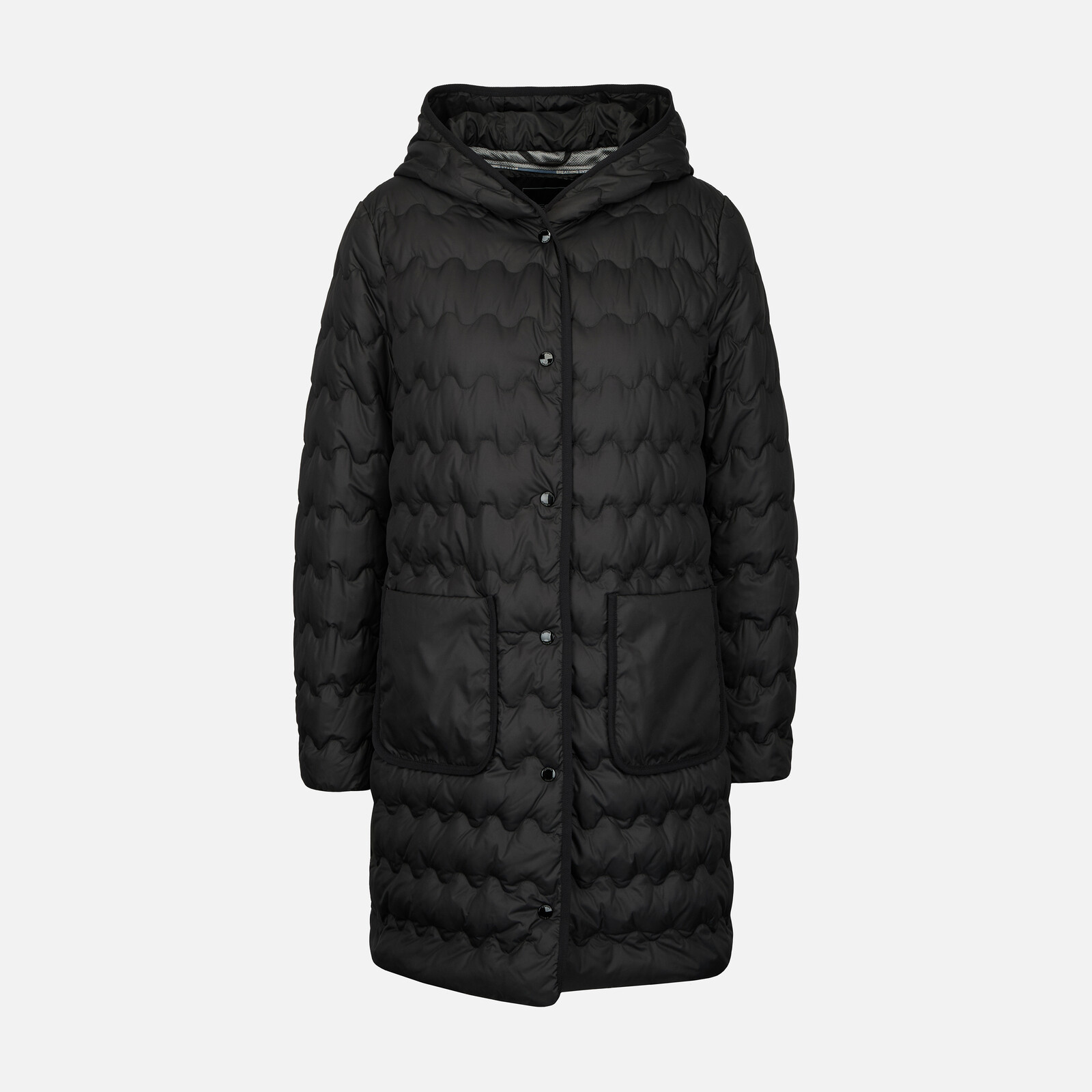 Black Women's Down Jacket Geox Myluse - Women's