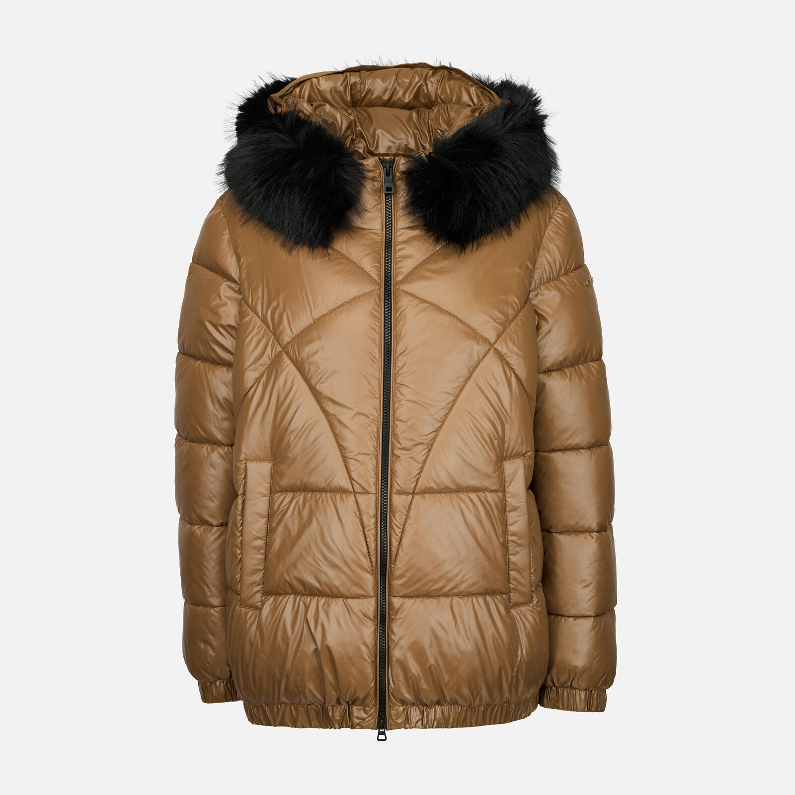 Light Brown Women's Down Jacket Geox Backsie - Women's