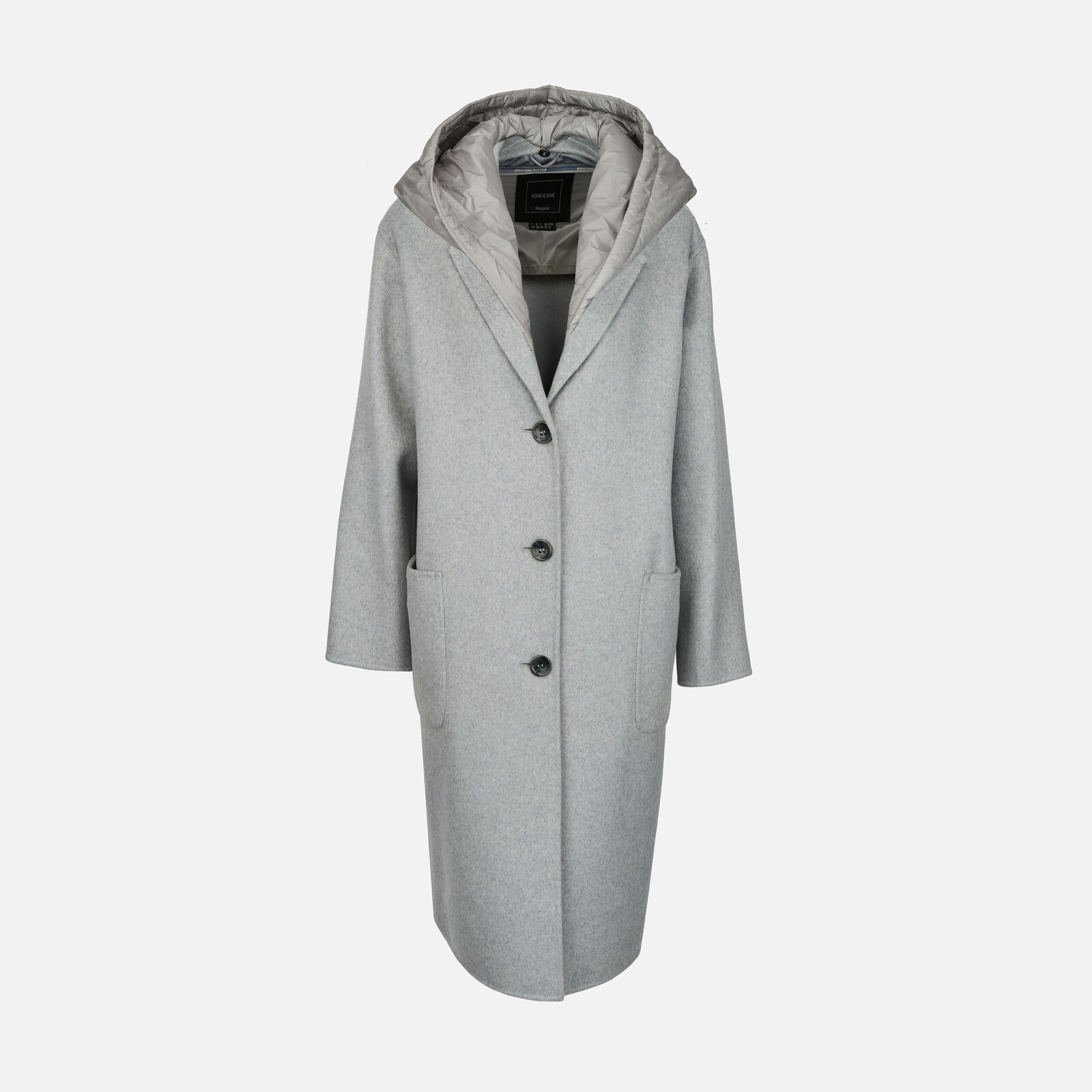 Grey Women's Coat Geox Rawelle - Women's