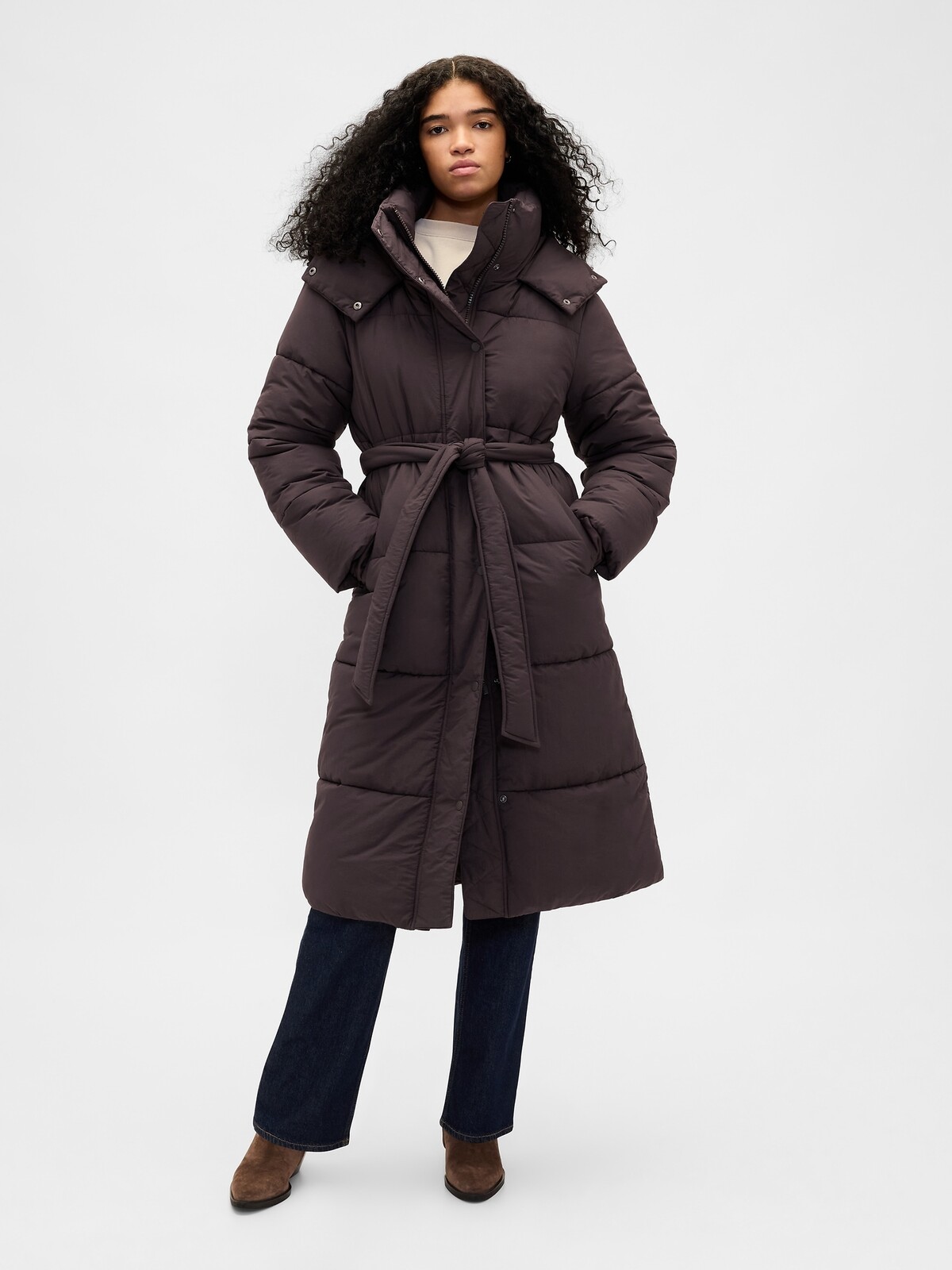 GAP Quilted Coat with Belt - Women's