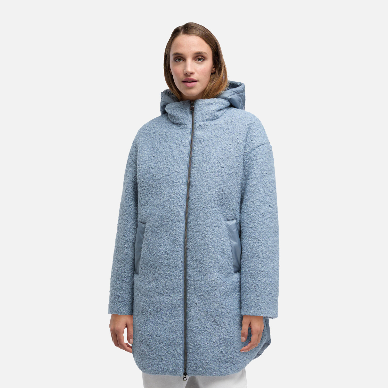 Light Blue Women's Coat Geox Calithe - Women's