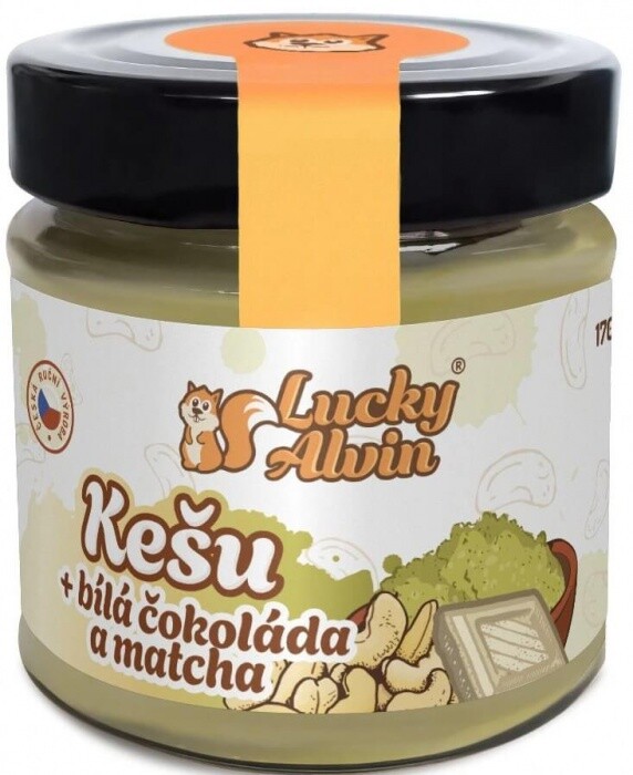 Lucky alvin kešu + bílá čokoláda a matcha 170 g