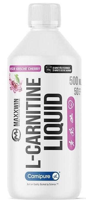 Maxxwin l-carnitine liquid 500 ml - višeň