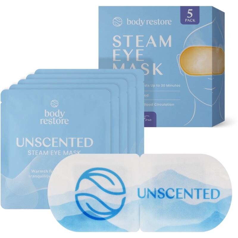 Body Restore Steam Eye Mask Unscented maska na očné okolie bez parfumácie 5 ks