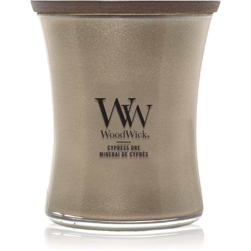 Woodwick Precious Metals Cypress Ore vonná sviečka 275 g