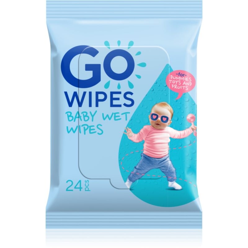 GoWipes Baby Wet Wipes detské jemné vlhčené obrúsky bez vône 24 ks