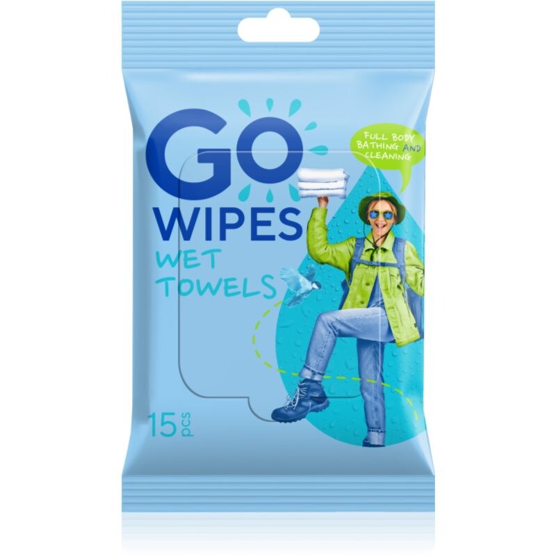 GoWipes Wet Towels osviežujúce vlhčené obrúsky 15 ks