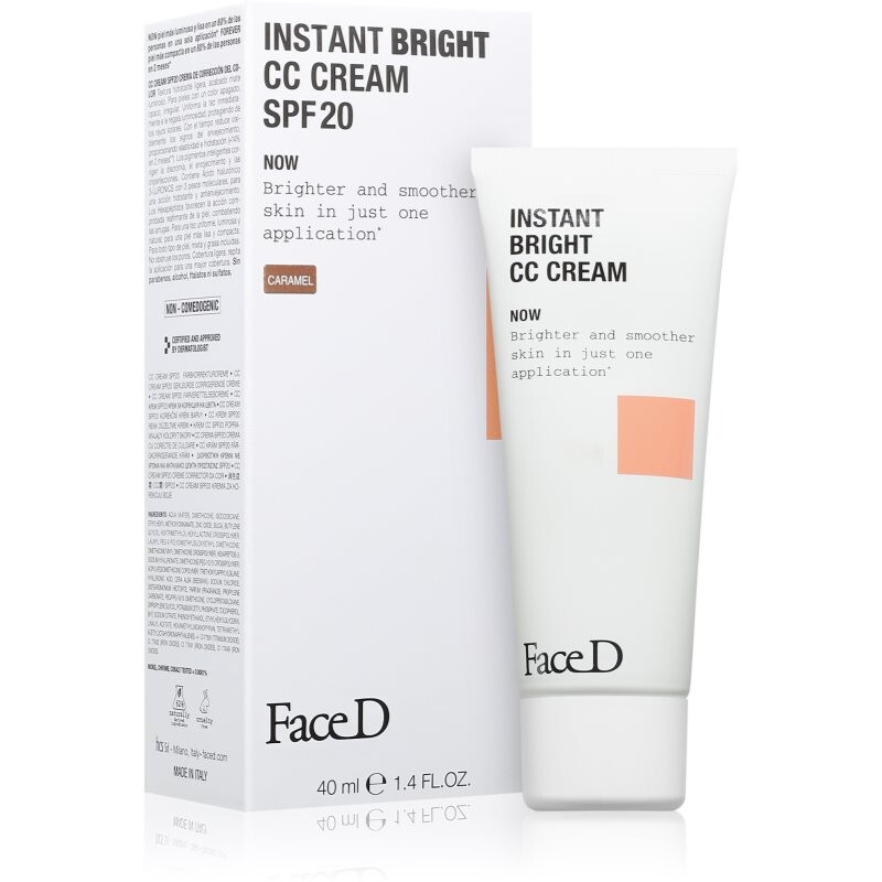 Face D Instant Bright hydratačný CC krém SPF 20 odtieň Caramel 40 ml
