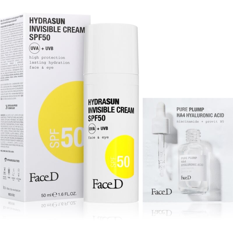 Face D Hydrasun opaľovací krém na tvár SPF 50 50 ml