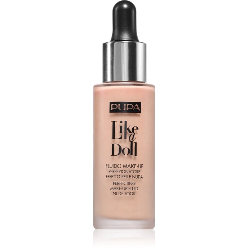 PUPA Milano Like a Doll make-up pre prirodzený vzhľad SPF 15 odtieň 020 - Light Beige 30 ml