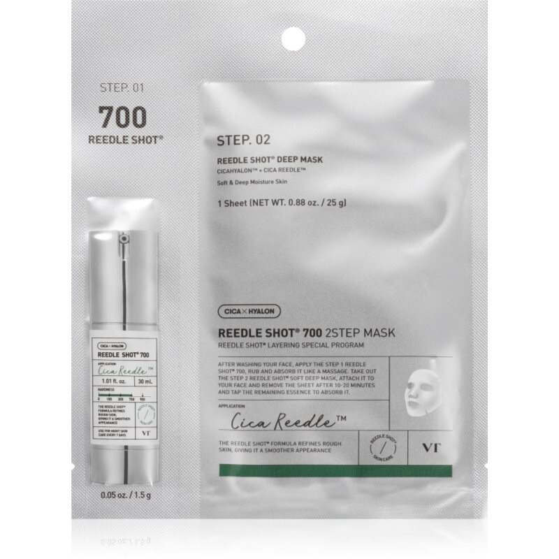 VT Cosmetics Reedle Shot 700 2-Step Mask intenzívna obnovujúca maska na dvojfázové ošetrenie pleti 26.5 g