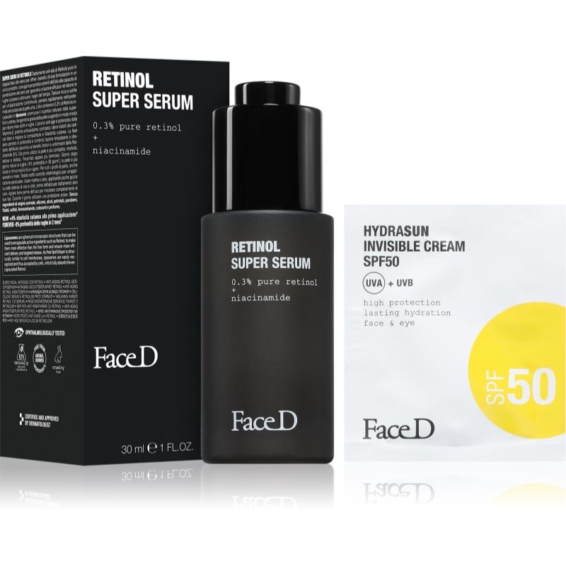 Face D Retinol Super Serum protivráskové retinolové sérum s olejom 30 ml