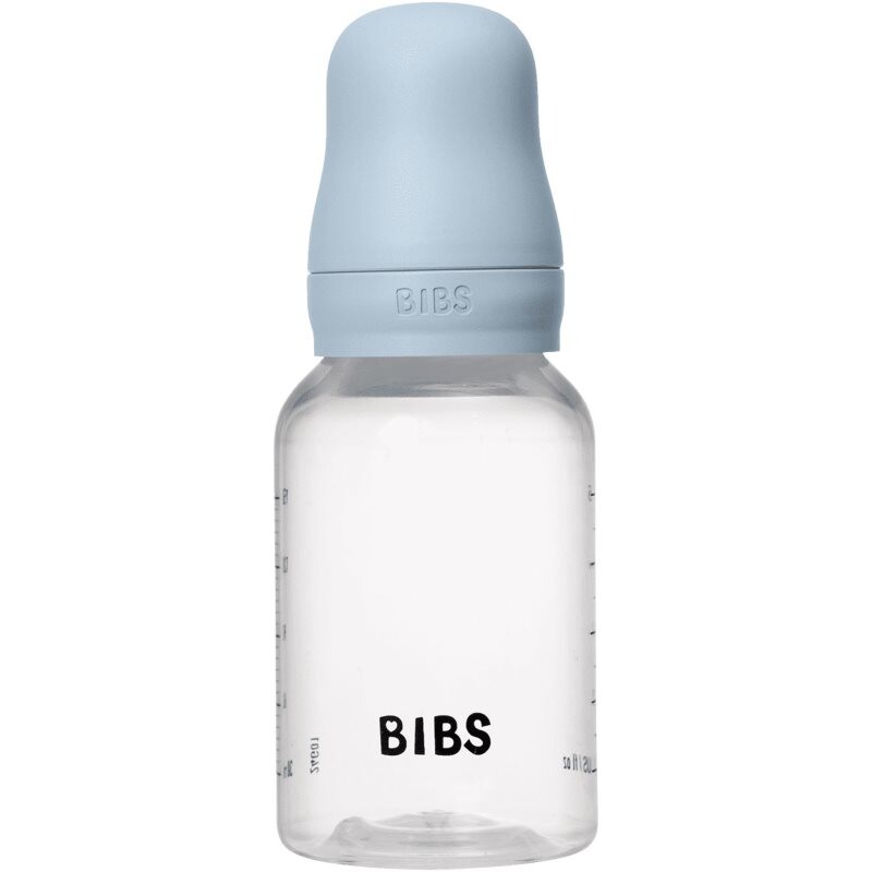 BIBS Anti-Colic Baby Bottle Silicone antikoliková fľaša Baby Blue 150 ml