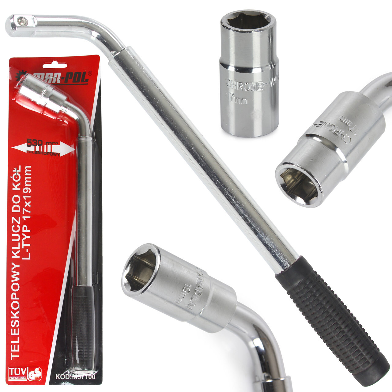 Mar-Pol Teleskopický kľúč na kolesá 17-19mm M57100