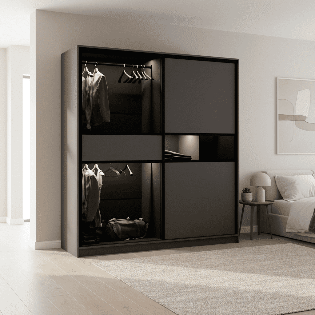 Elvisia Šatníková skriňa DREAM LED