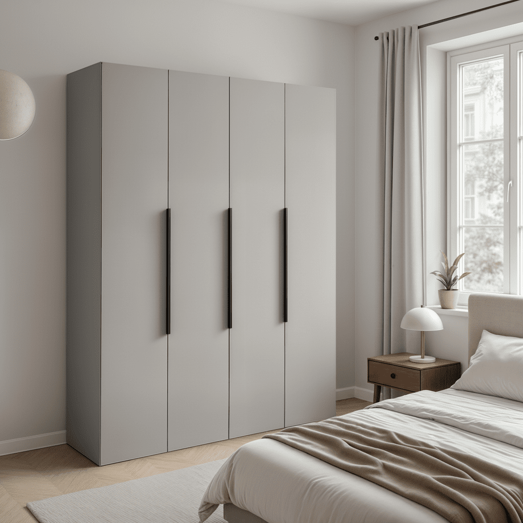 Elvisia Šatníková skriňa NICEA 160 | sivá