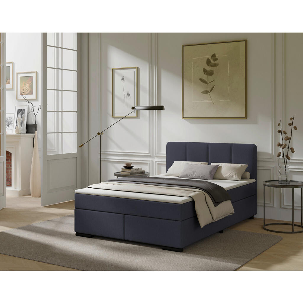 MID.YOU BOXSPRINGOVÁ POSTEĽ, 140/200 cm antracitová