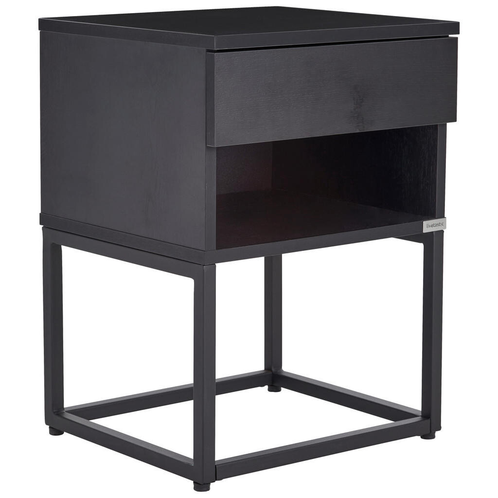 Livetastic NOČNÝ STOLÍK, čierna, 40/55/35 cm