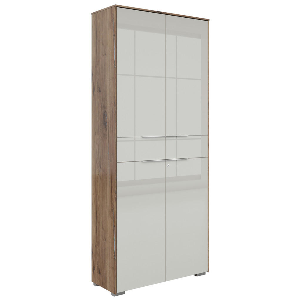 Voleo SKRINKA NA DOKUMENTY, svetlosivá, tmavý dub, 81/199/37 cm