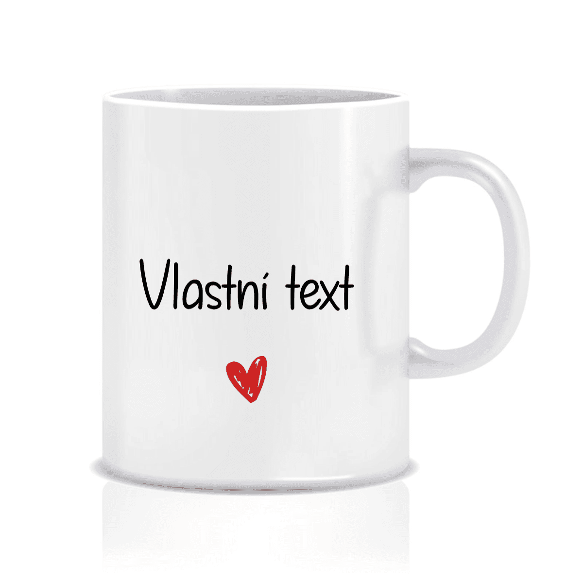 Vlastní text na klasický bílý hrníček