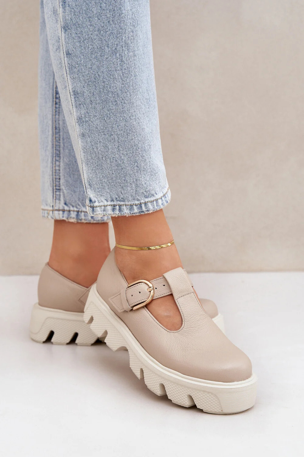 Dámske poltopánky 20183 Béžová s ecru - ZaZOO 39 béžová-ecru