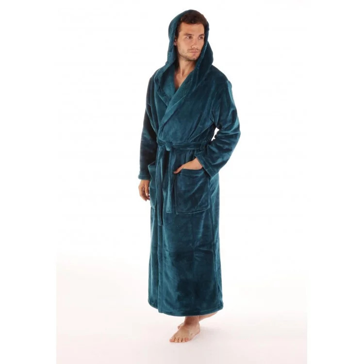 Unisex župan s kapucňou Siena 3156 Petrol - Vestis XXL petrolejová