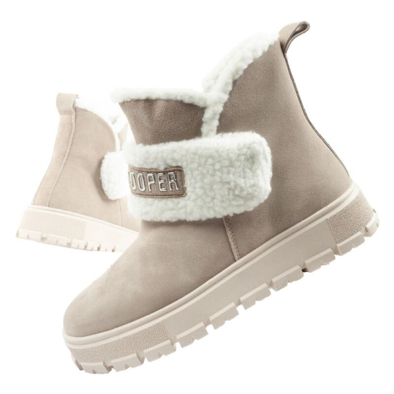 Lee Cooper Dámske zimné topánky Fashion Sheepskin Insulated Beige Women's 41