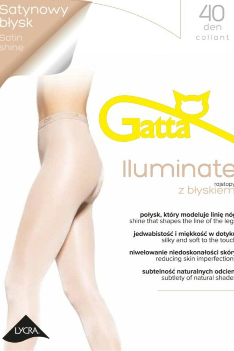 GB ILUMINATE - trblietavé pančuchy 40 DEN nero 2-S