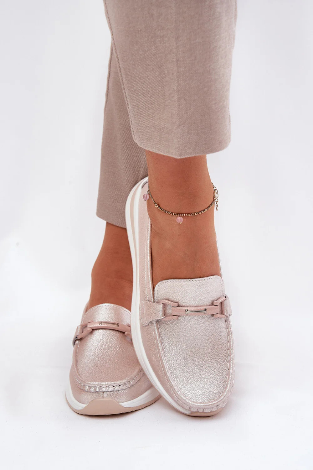 Dámske mokasíny GR51-598 Beige pearl - S.Barski 36 béžová