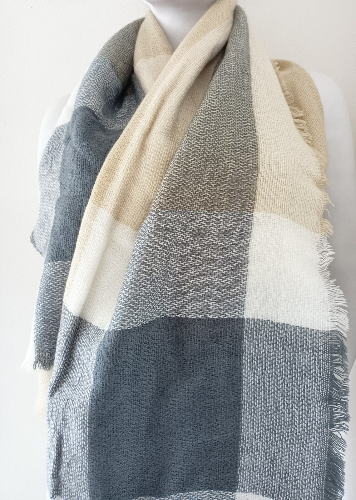 Dámsky šál Karo - FPrice UNI šedo-béžová