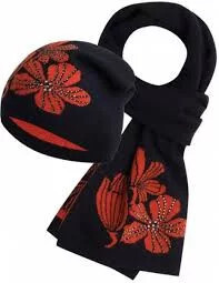 Dámsky šál Jacklin - Kamea UNI černo-červená