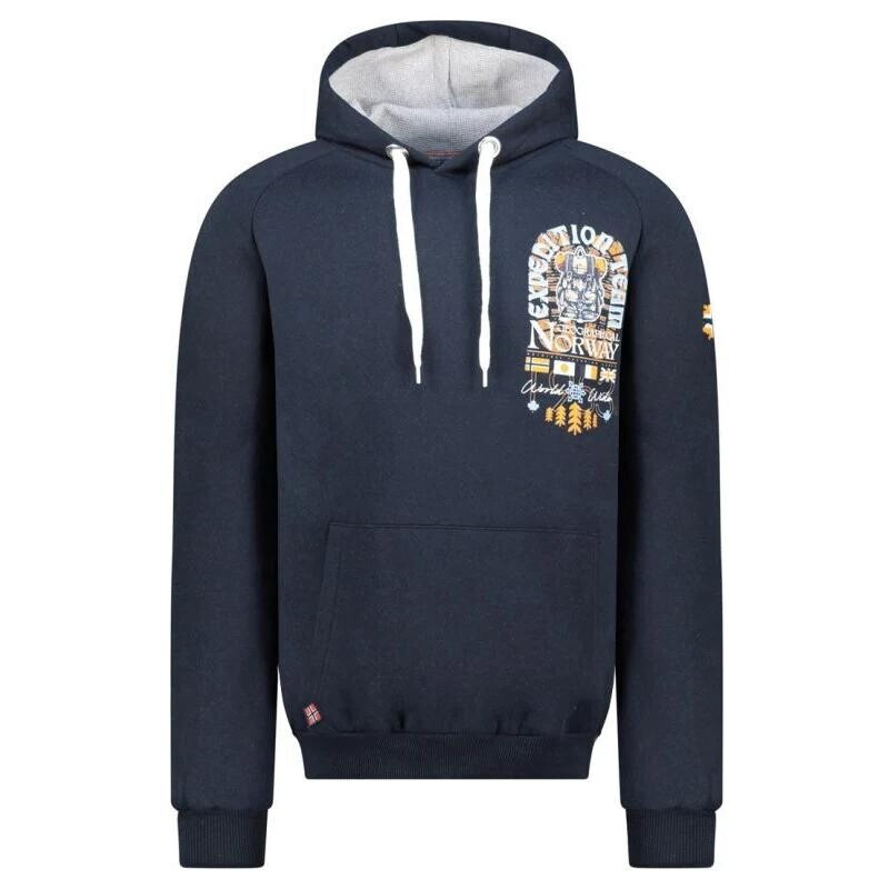 Pánska mikina WZ3016H/GN Grey Melange s potlačou - Geographical Norway 2XL šedá melange