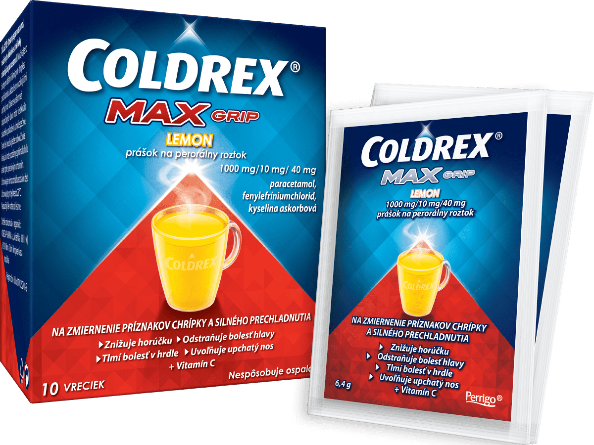COLDREX MaxGrip Citrón 10 vrecúšok