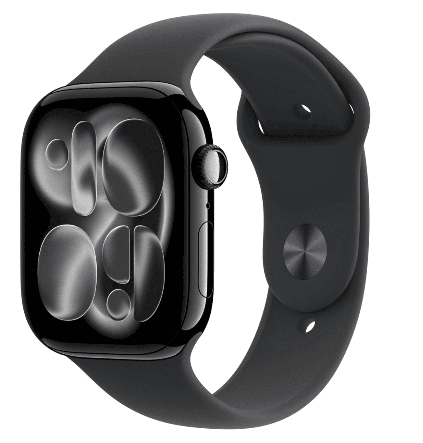 APPLE Watch 11 GPS + Cellular 46mm Klavírne čierny hliník s čiernym športovým remienkom - M/L