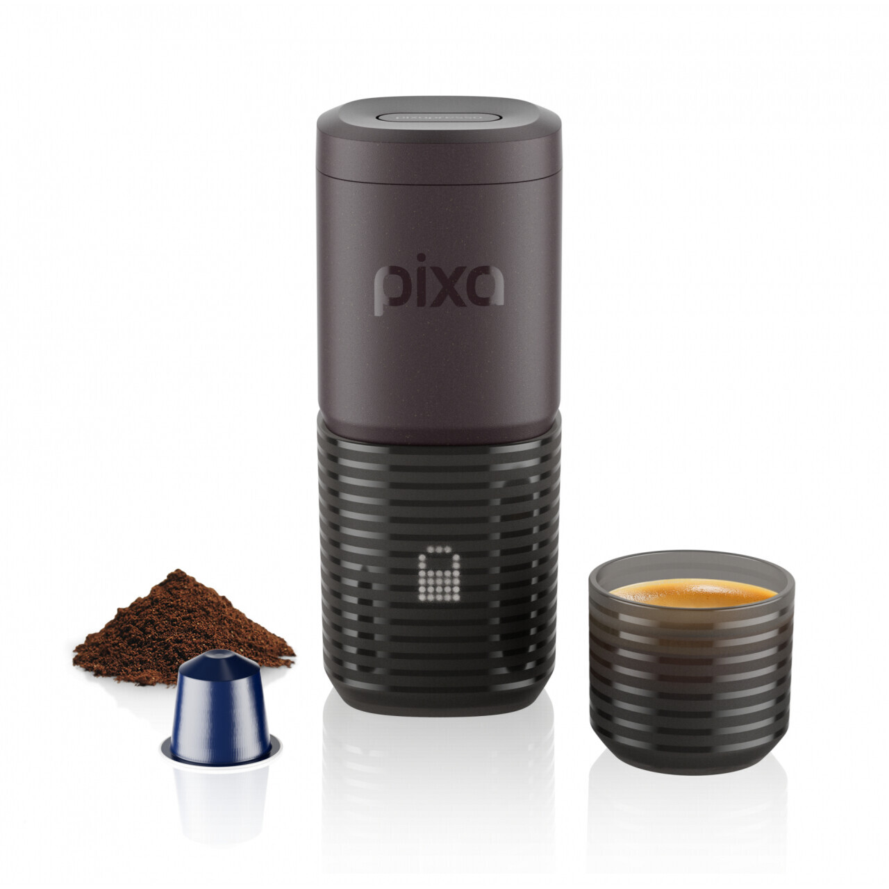 Cestovný kávovar Wacaco Pixapresso - tmavo sivý