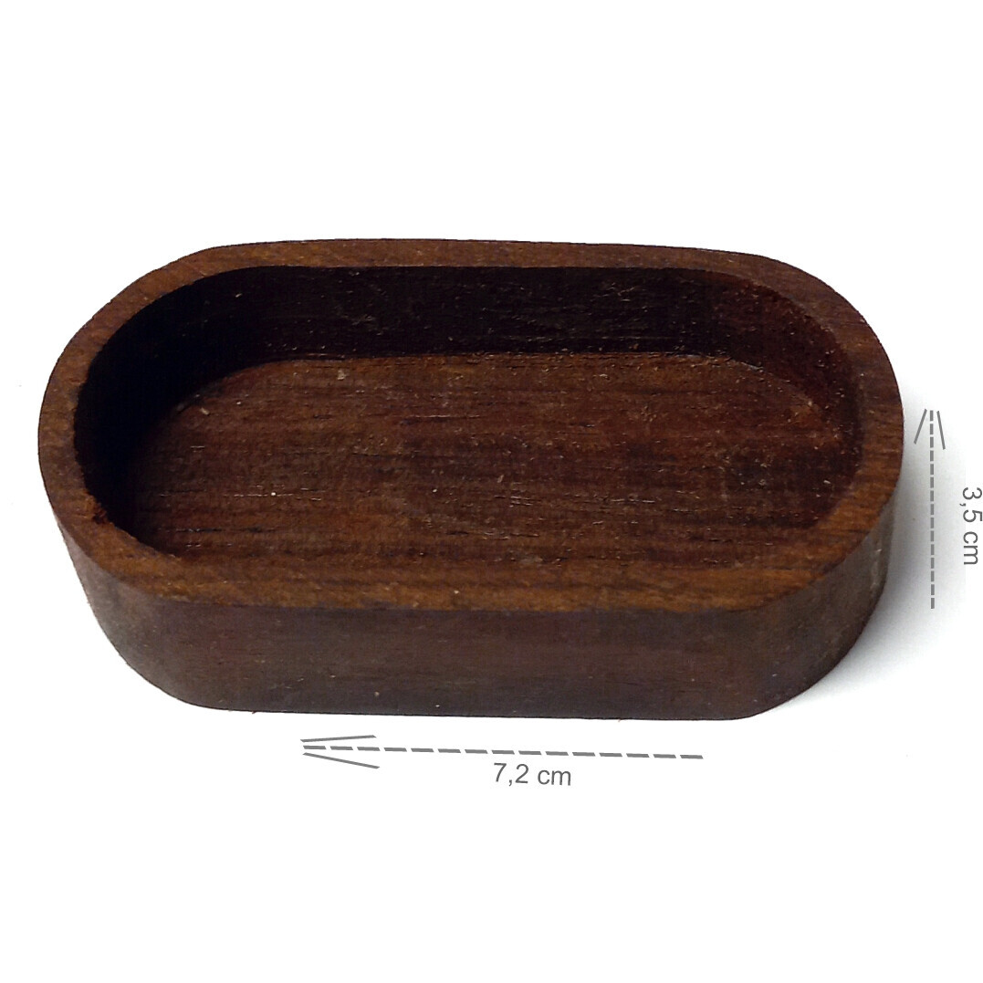 Drevená krabička 7,2x3,5 cm - hnedá