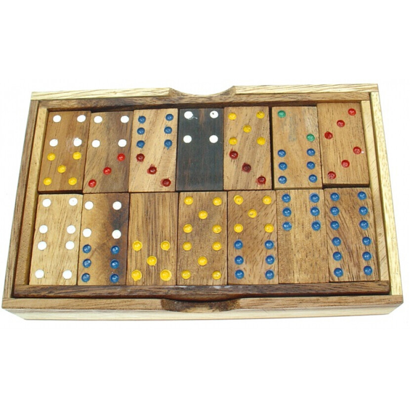 Domino drevené v krabičke Eravan M - hnedé