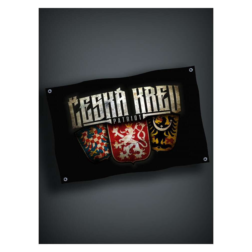 Vlajka Česká krv Patriot - čierna-farebná