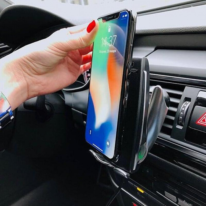 Chytrý držiak mobilného telefónu Smart Sensor S5 - čierny-strieborný