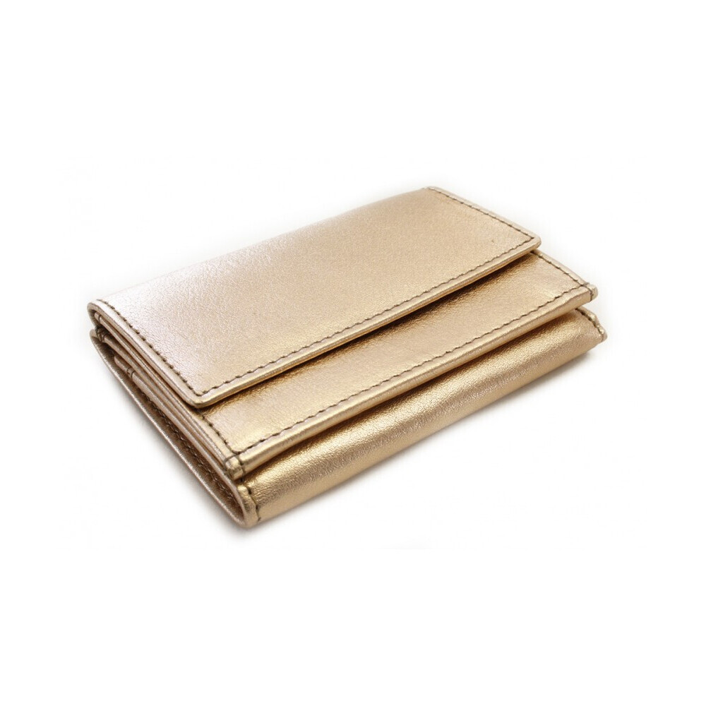 Dámska kožená kožená mini peňaženka Arwel 4392A - zlatá