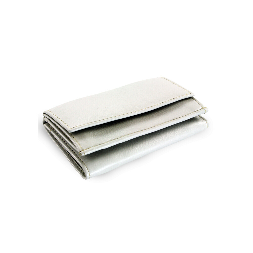 Dámska kožená kožená mini peňaženka Arwel 4392A - svetlo sivá