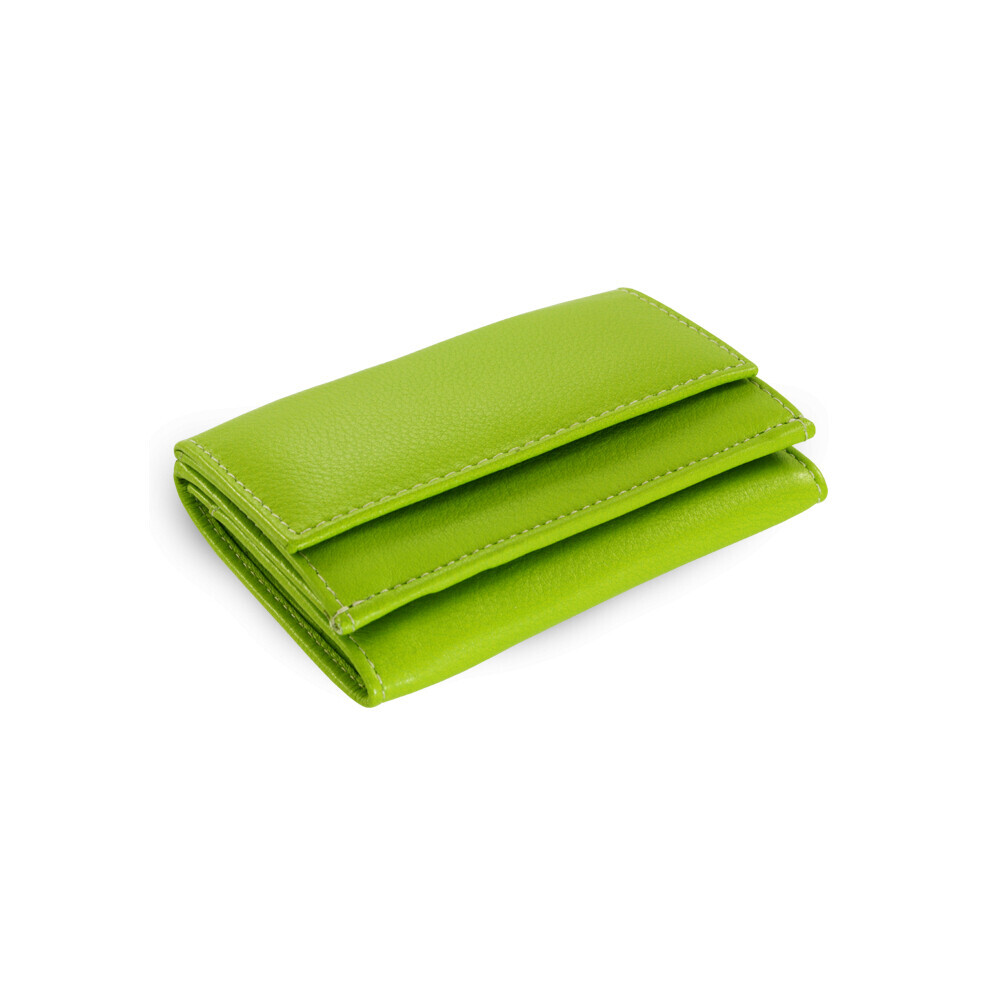 Dámska kožená kožená mini peňaženka Arwel 4392A - svetlo zelená
