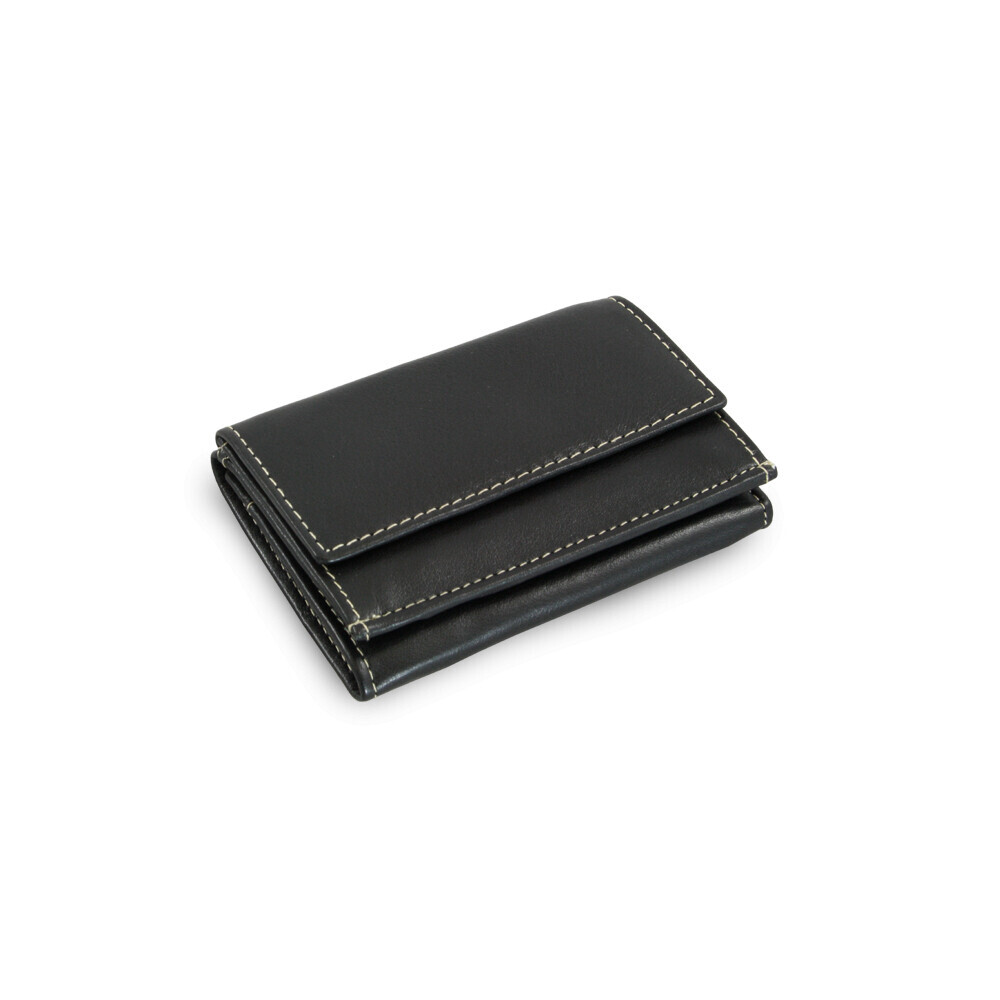 Dámska kožená kožená mini peňaženka Arwel 4392A - čierna