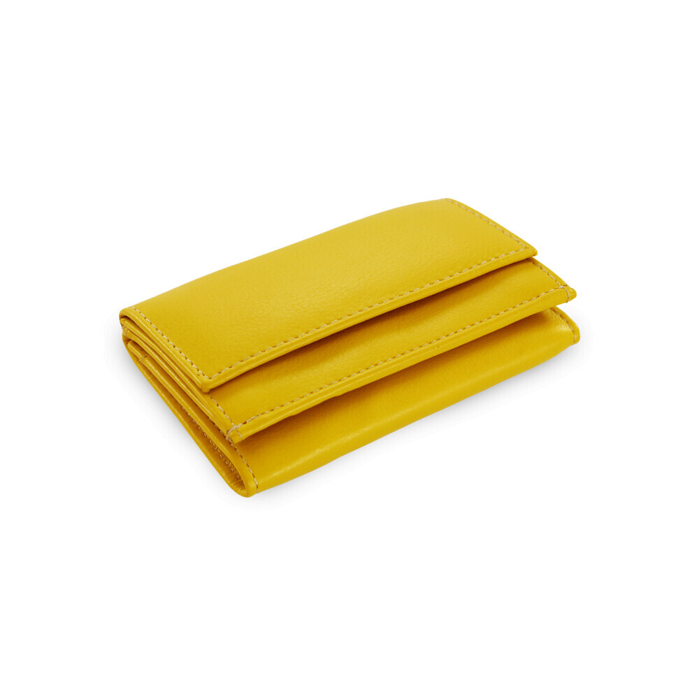 Dámska kožená kožená mini peňaženka Arwel 4392A - žltá