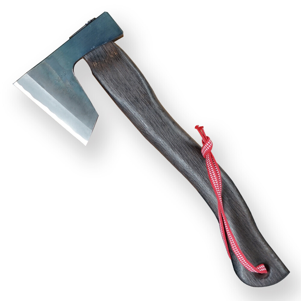 Japonská sekera Masakari/Warikomi-Jigata/Yaki-Magari-e White oak 360 mm - hnedá-strieborná