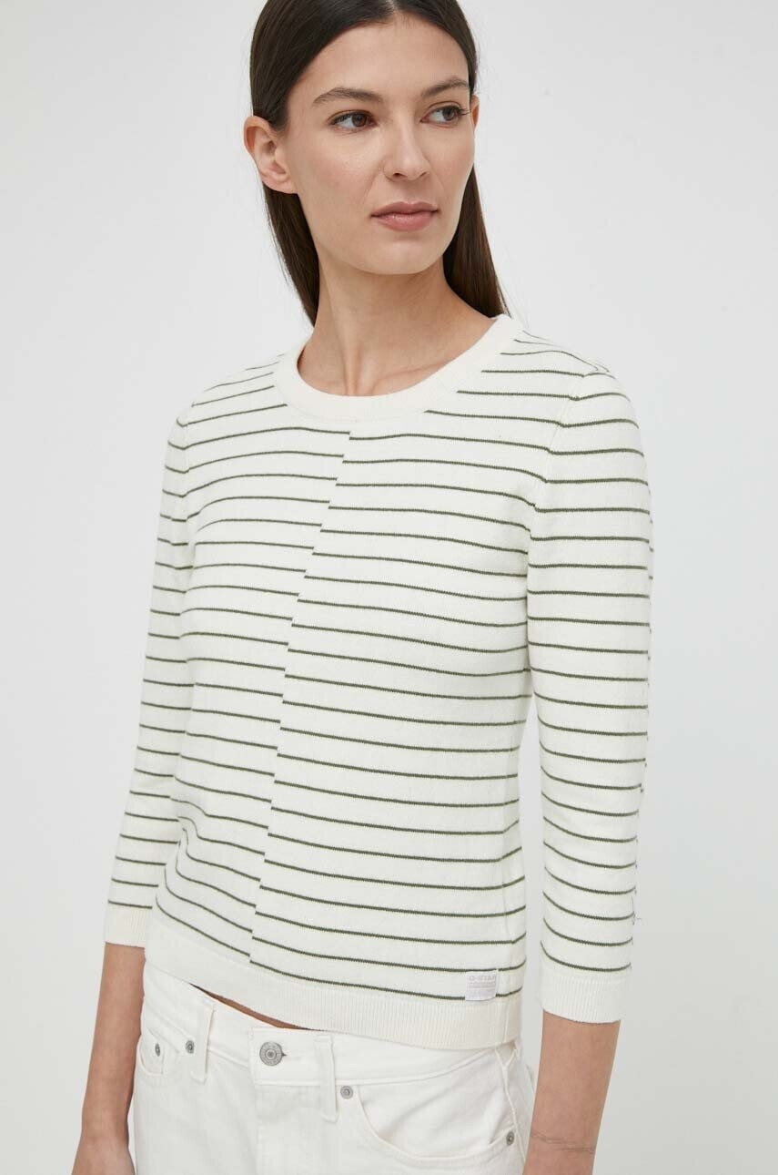 Sveter s prímesou vlny G-Star dámsky, béžová farba, tenký